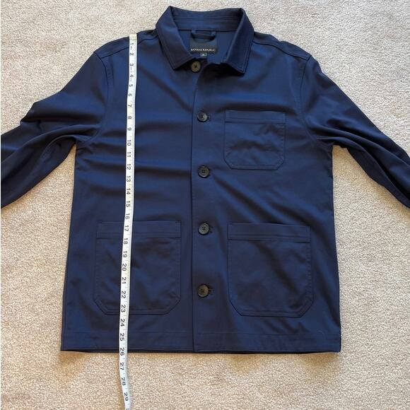 Banana Republic Womens Lightweight Shacket Size M Navy Utility Gorpcore Minimal - Picture 6 of 6